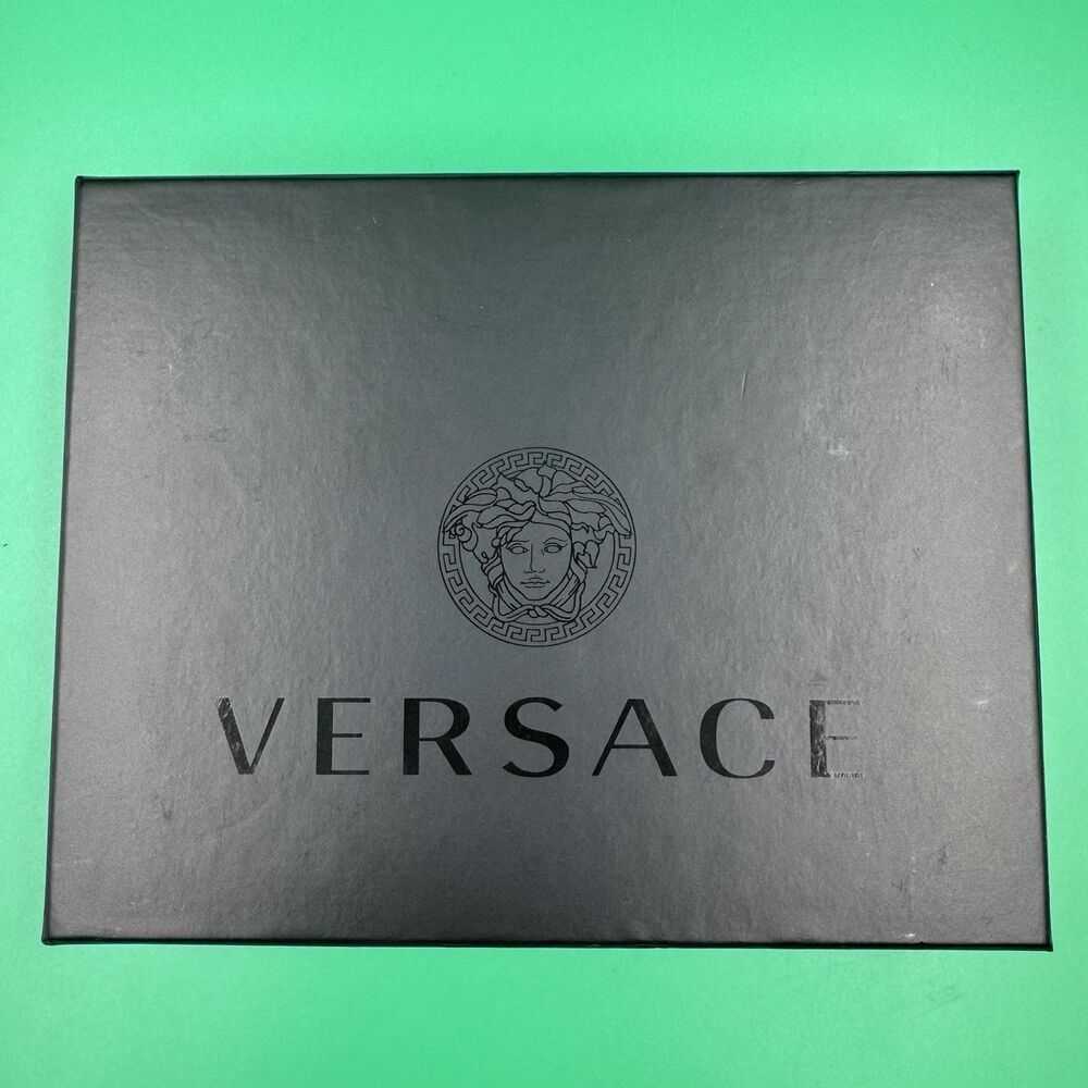 Versace Medusa Key Case Black Vitello New w/ Box Dust Bag Sealed Envelope Italy